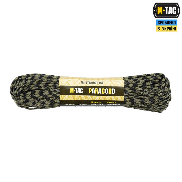 M-Tac паракорд 550 type III Black & Army Green 30м