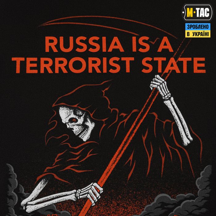 M-Tac футболка russia is a terrorist state Cotton Hard Black