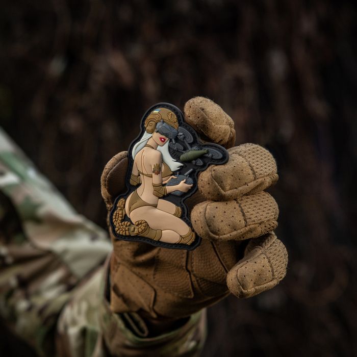 M-Tac нашивка Tactical girl №6 PVC White/Coyote V1