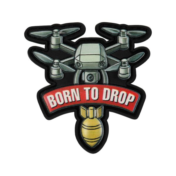 Нашивка дрон Born to drop PVC