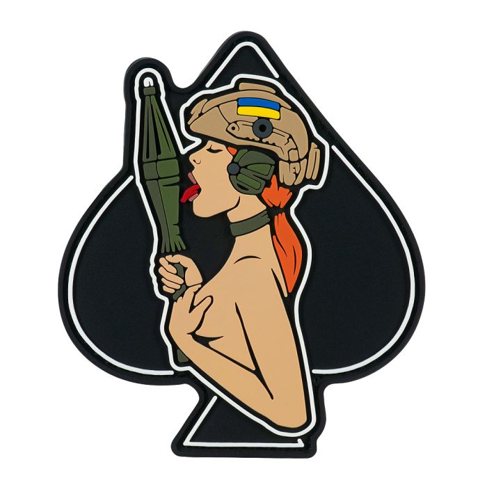 Brand Element нашивка (PVC) Піка-дівчина redhead