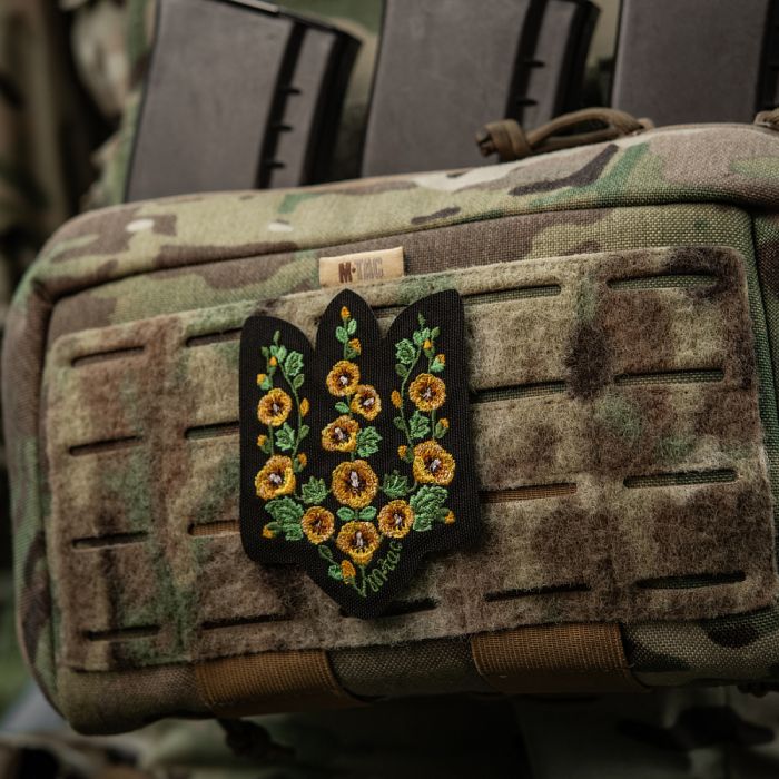 M-Tac нашивка Тризуб Мальви (вишивка) Black