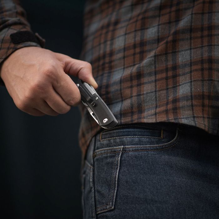 M-Tac ніж складаний Type 9 (6 інструментів) Black/Steel