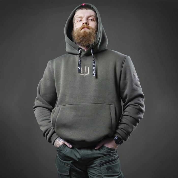 SvaStone худі без зіперу SDA olive