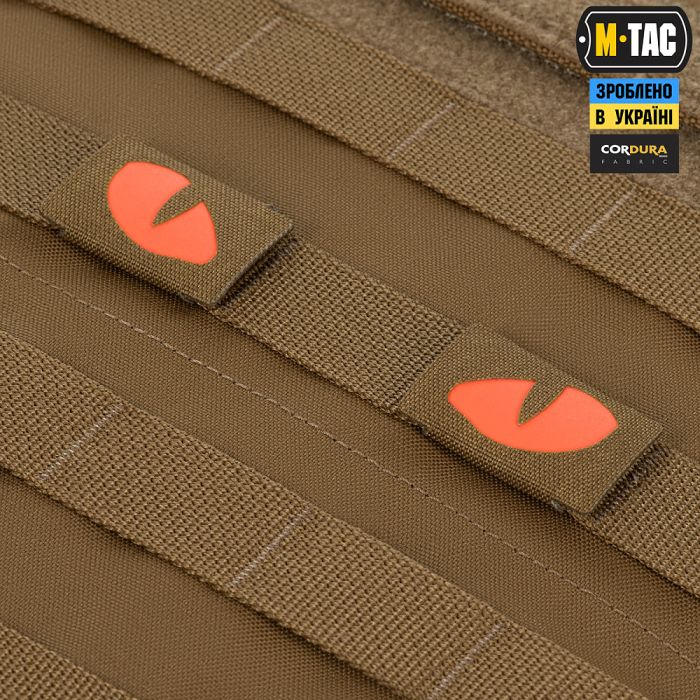 M-Tac нашивка Tiger Eyes Laser Cut (пара) Coyote/Red/GID