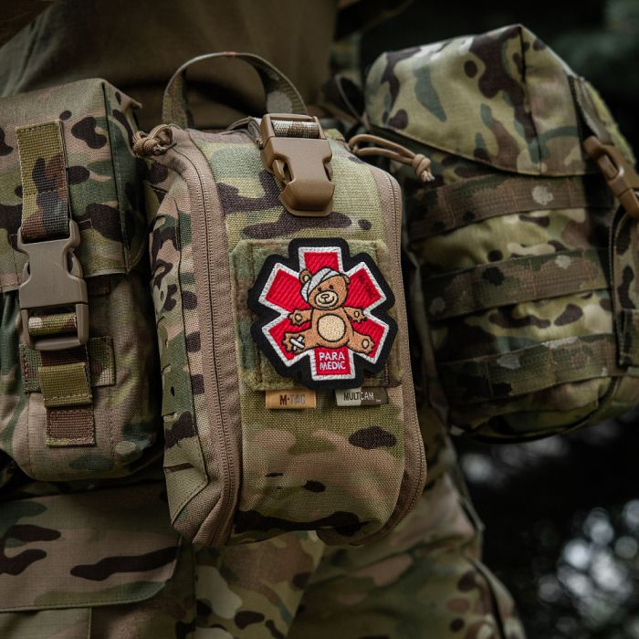 M-Tac нашивка Paramedic Медвідь (вишивка) Bronze/Black