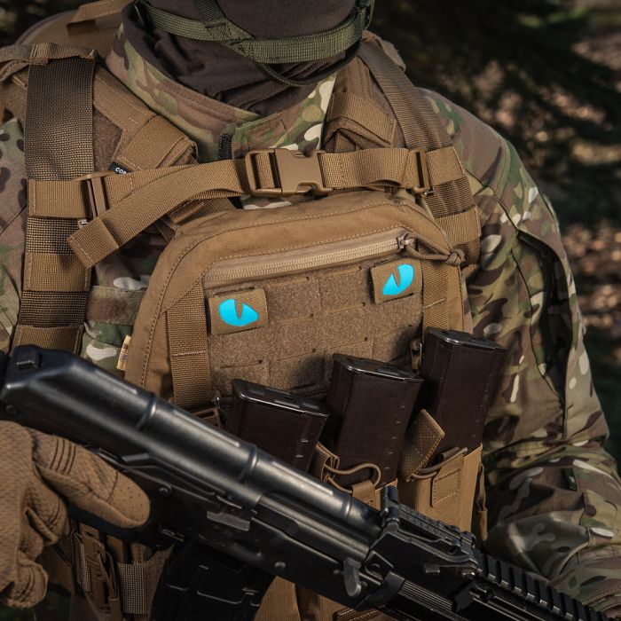 M-Tac нашивка Tiger Eyes Laser Cut (пара) Coyote/Blue/GID