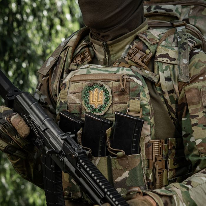 M-Tac нашивка Тризуб з дубовим вінком (вишивка) Multicam