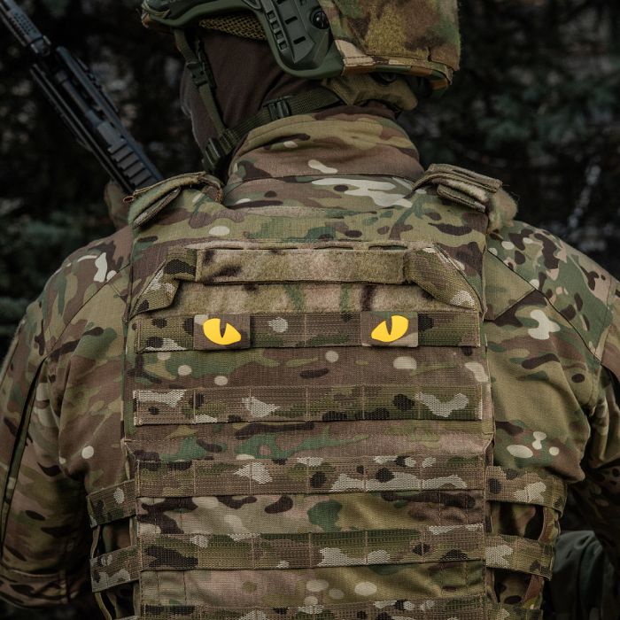 M-Tac нашивка Tiger Eyes Laser Cut (пара) Multicam/Yellow/GID