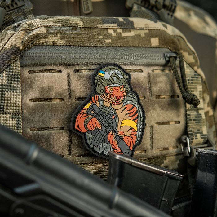 M-Tac нашивка Тигр Жовтий скотч PVC MM14