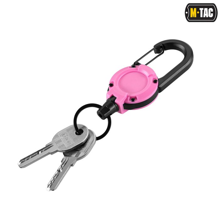 M-Tac карабин зі шнуром для ключів Pink