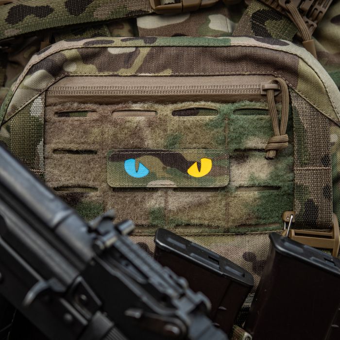 M-Tac нашивка Cat Eyes Laser Cut Multicam/Yellow/Blue/GID
