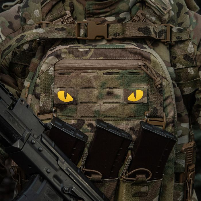 M-Tac нашивка Tiger Eyes Laser Cut (пара) Multicam/Yellow/GID