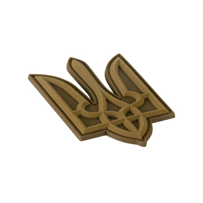 Нашивка Тризуб PVC великий койот