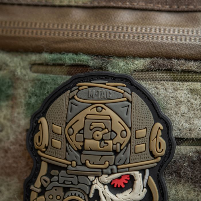 M-Tac нашивка Worn to the bone PVC Black/Coyote