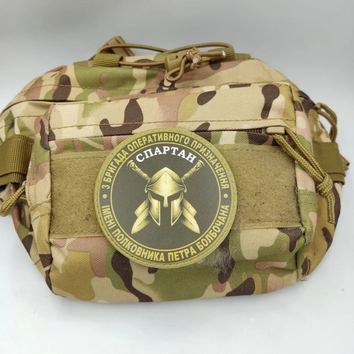 Шеврон ПВХ 3 бригада оперативного призначення Спартан олива