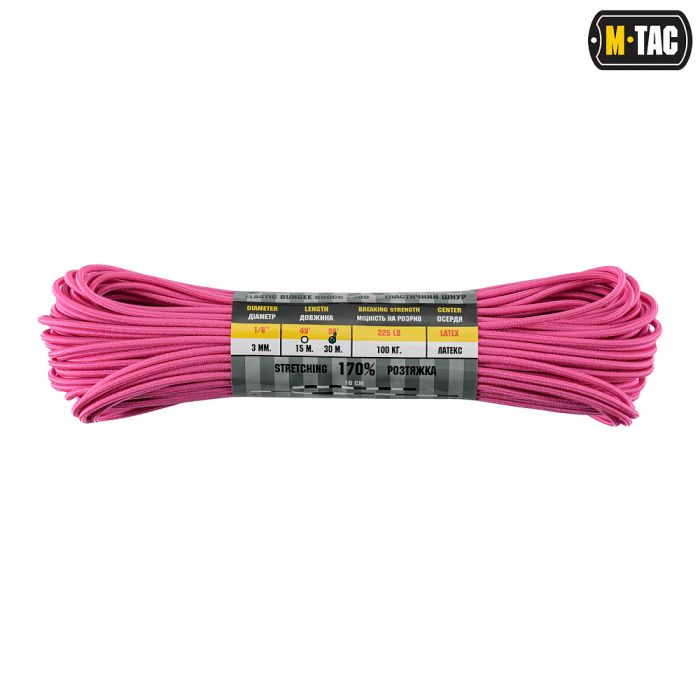 M-Tac паракорд Shock-Cord 3 mm 30m Neon Pink