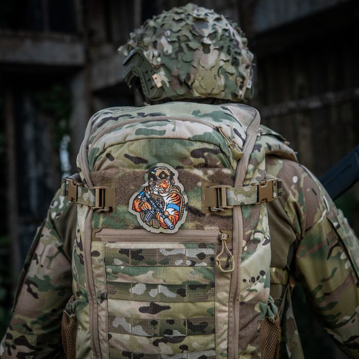 M-Tac нашивка Tiger (вишивка) Multicam/Coyote/Blue