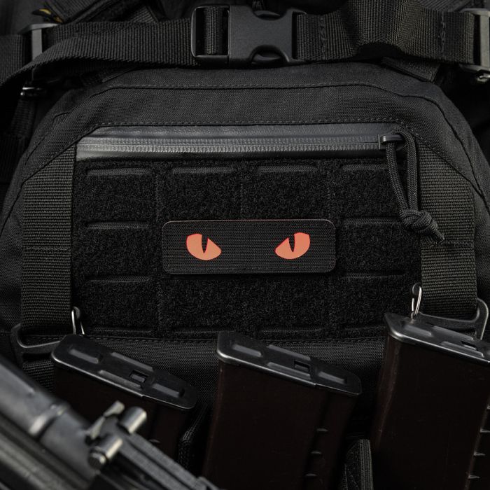 M-Tac нашивка Cat Eyes Laser Cut Black/Red/GID