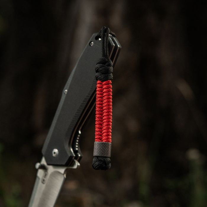 M-Tac темляк Fish&Cylindre Steel Black&Red