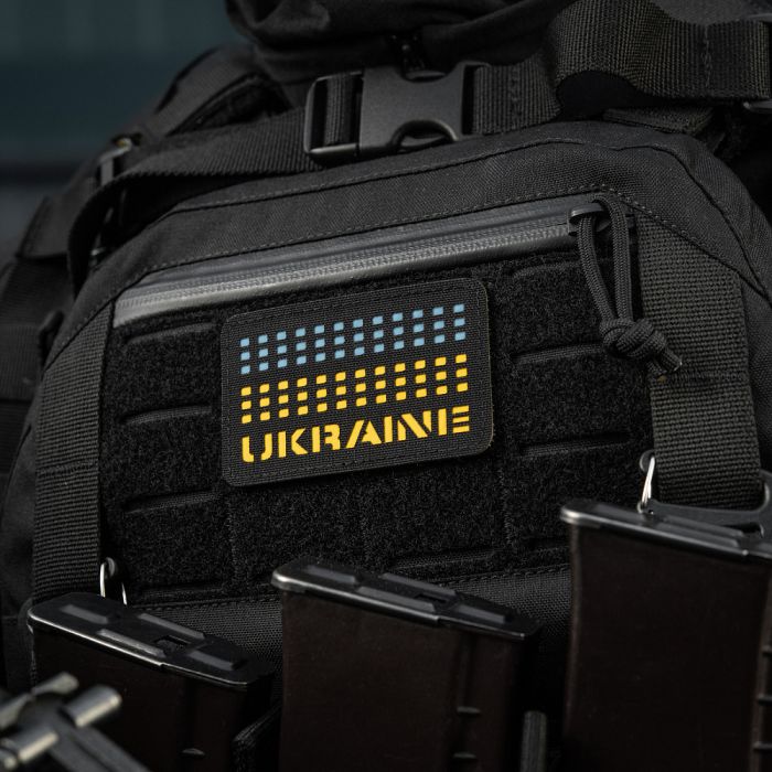 M-Tac нашивка Ukraine Laser Cut Black/Yellow/Blue/GID