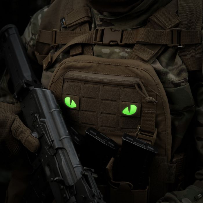 M-Tac нашивка Tiger Eyes Laser Cut (пара) Coyote/Green/GID