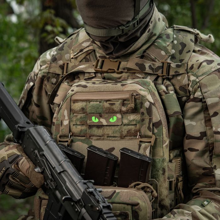 M-Tac нашивка Cat Eyes Laser Cut Multicam/Green/GID