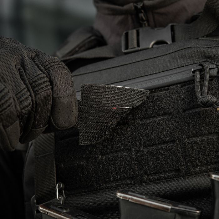 Нашивка Тризуб PVC великий червоно-чорний