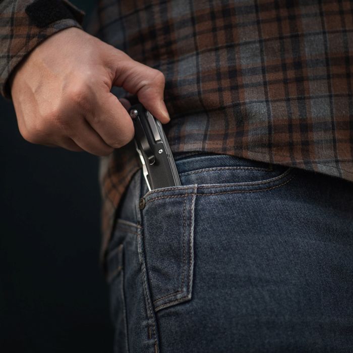 M-Tac ніж складаний Type 9 (6 інструментів) Black/Steel