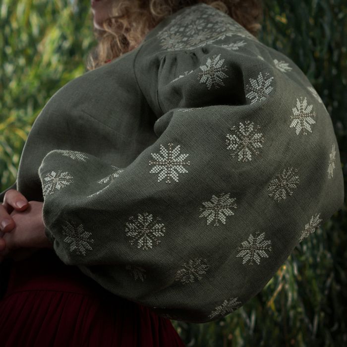 M-Tac вишиванка жіноча 100% льон тип 2 олива