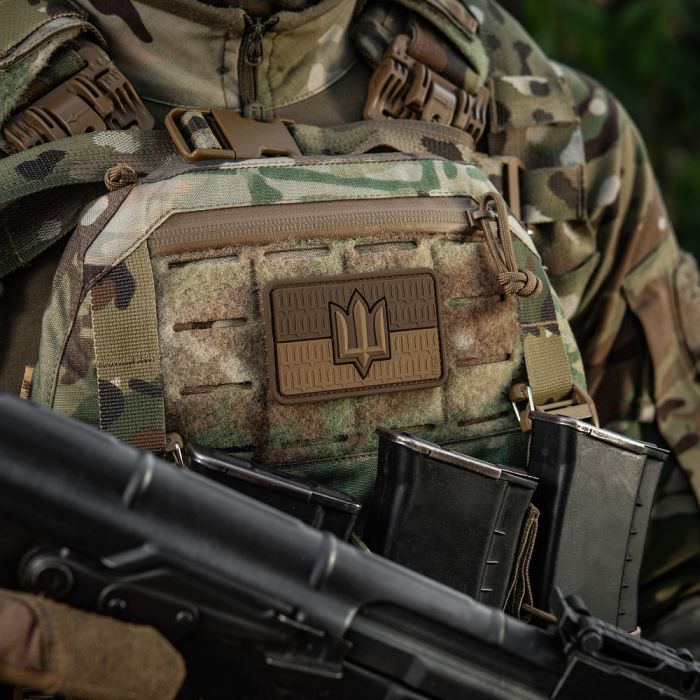 M-Tac нашивка прапор України з тризубом ЗСУ PVC Coyote