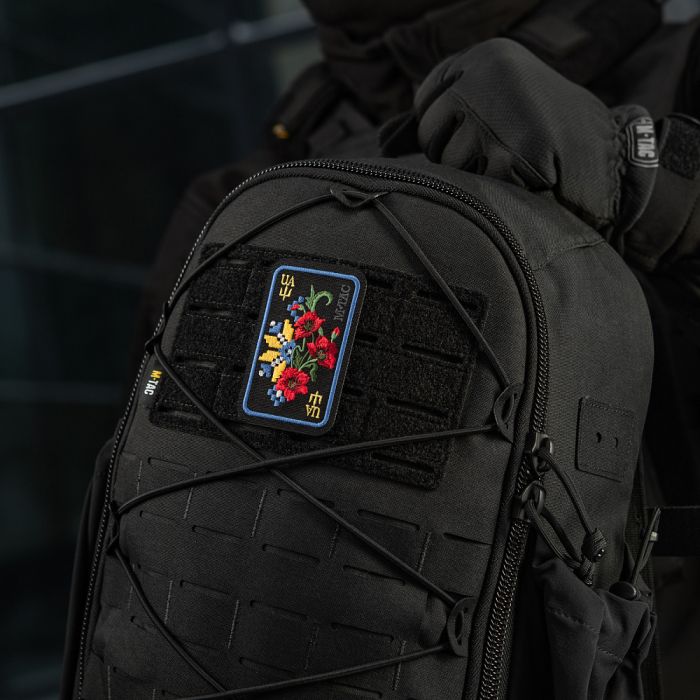 M-Tac нашивка Орнамент Мак (вишивка) Black/Yellow/Blue