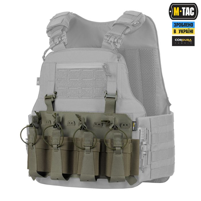 M-Tac передня панель для чохла бронежилета Sturm на 4 магазина Ranger Green