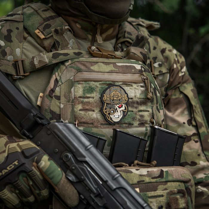 M-Tac нашивка Worn to the bone PVC Black/Coyote