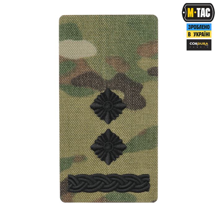 M-Tac погон на липучці Підполковник (вишивка) Multicam