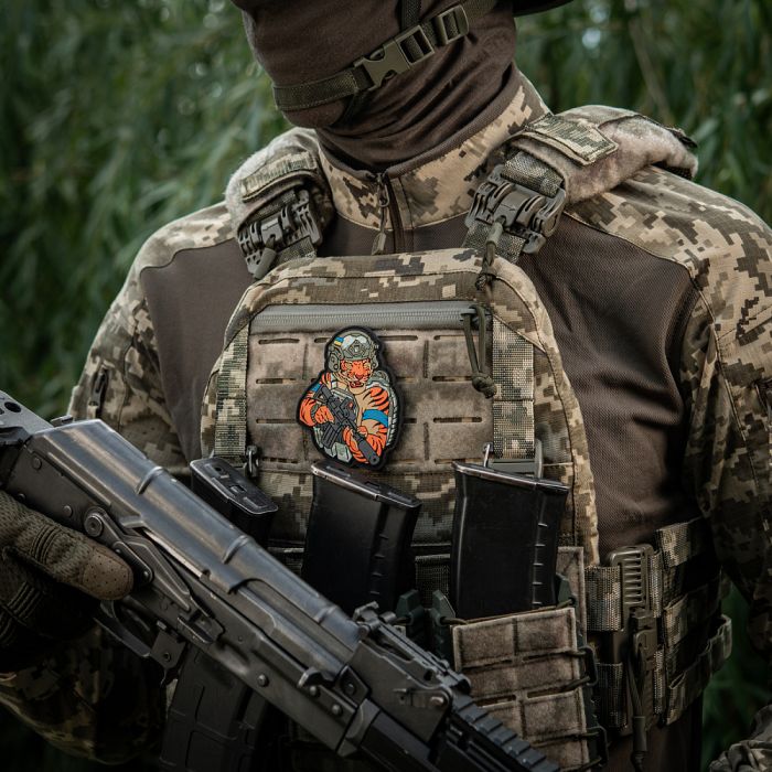 M-Tac нашивка Тигр Блакитний скотч PVC MМ14