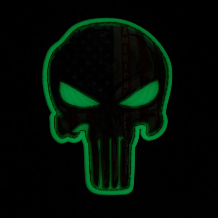 Нашивка Punisher Червоний GID