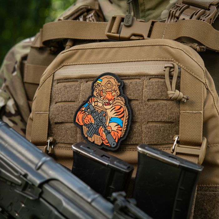 M-Tac нашивка Тигр Блакитний скотч PVC coyote