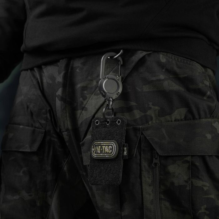 M-Tac карабин зі шнуром для ключів Black