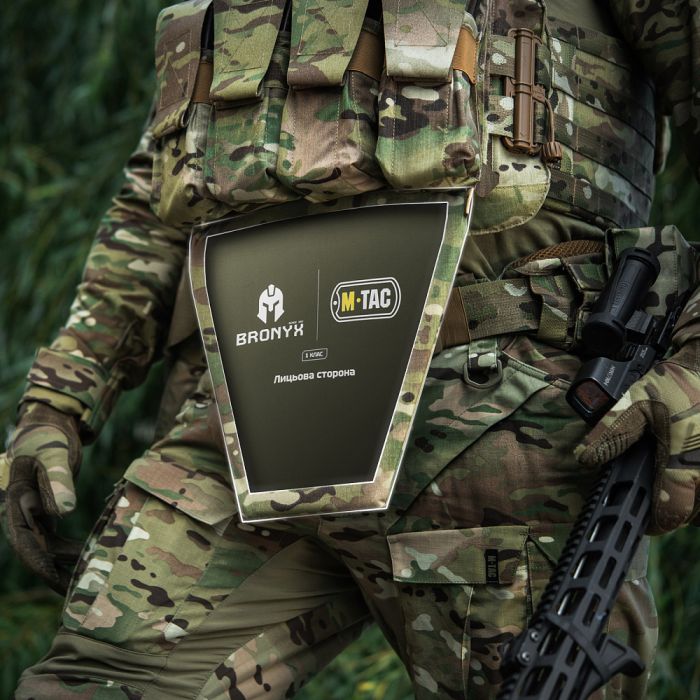 M-Tac фартух протиуламковий з балістичним пакетом 1 клас (BRONYX) Laser Cut Multicam