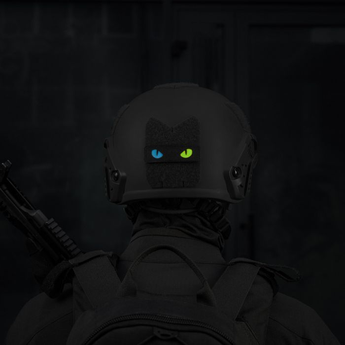 M-Tac нашивка Cat Eyes Laser Cut Black/Yellow/Blue/GID