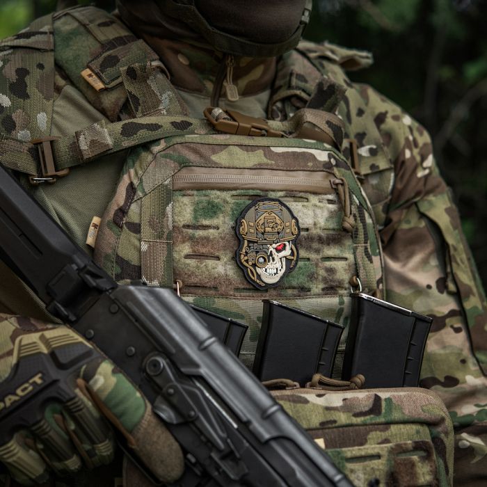 M-Tac нашивка Worn to the bone PVC Black/Coyote