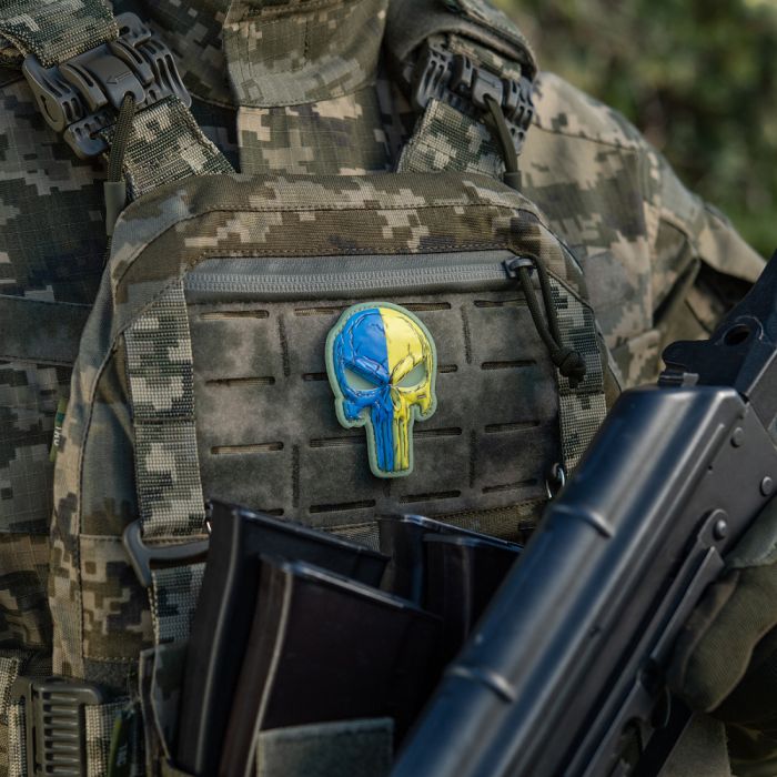 Нашивка Punisher синьо-жовтий GID