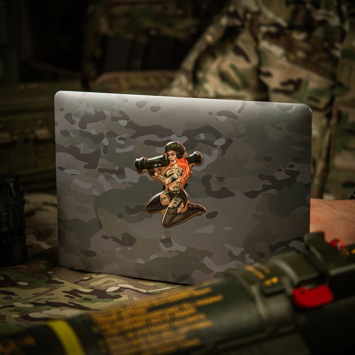 M-Tac наклейка об'ємна Tactical girl №10 AT4 Тату