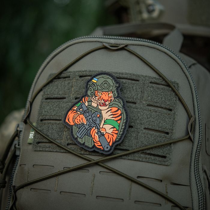 M-Tac нашивка Тигр Зелений скотч PVC olive