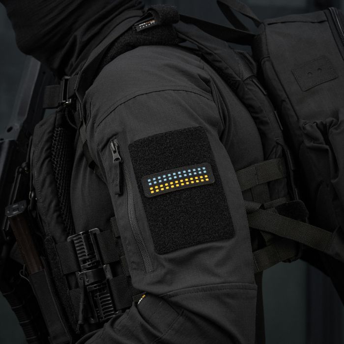 M-Tac нашивка прапор України 25х80 Laser Cut Black/Yellow/Blue/GID