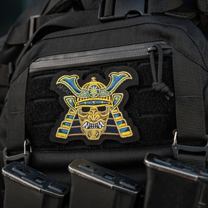 M-Tac нашивка Маска самурая (вишивка) Black