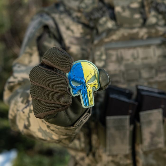 Нашивка Punisher синьо-жовтий GID