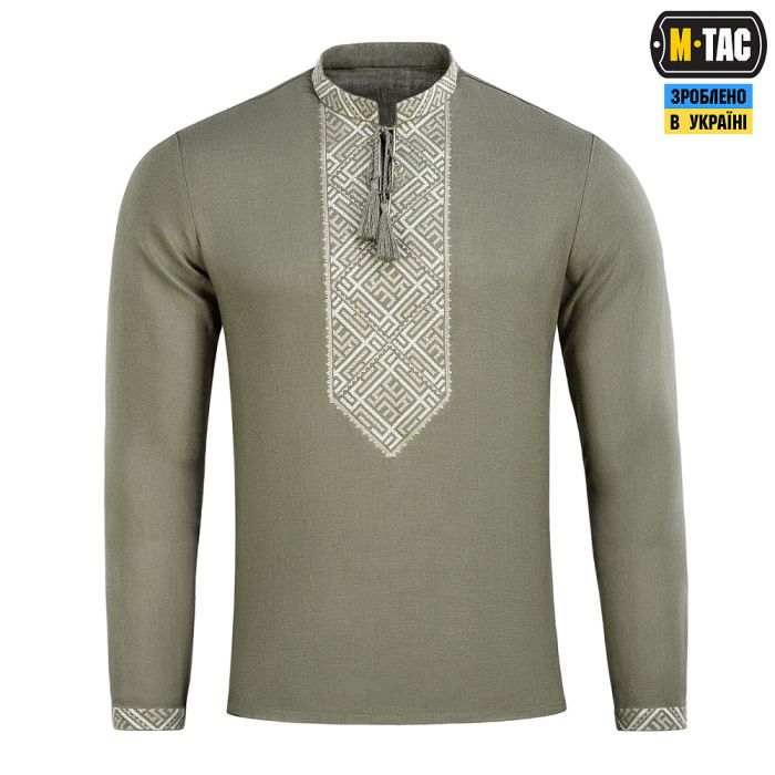 M-Tac вишиванка 100% льон тип 2 олива