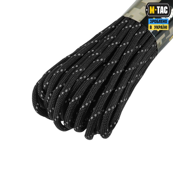 M-Tac паракорд 550 mil-spec 15m Black Reflective